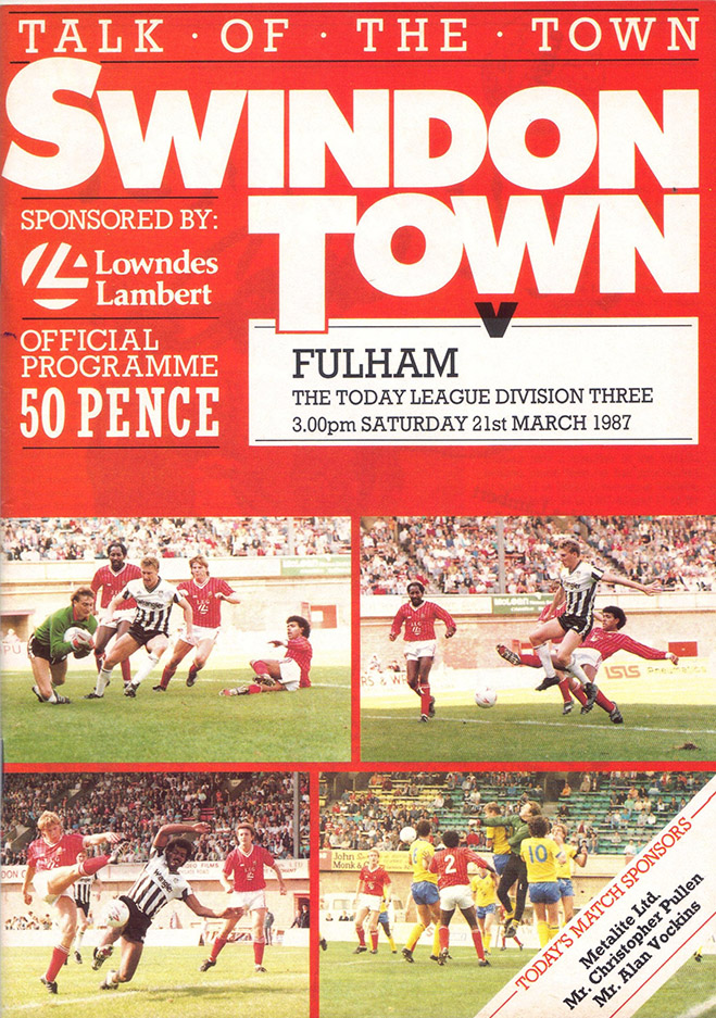 <b>Saturday, March 21, 1987</b><br />vs. Fulham (Home)